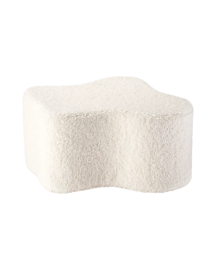 Wigiwama creme wit wolk poef